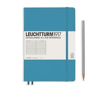 LEUCHTTURM1917 A5 Notebook (Medium), Hardcover, 249 Pages Single Liniert Nordic Blue