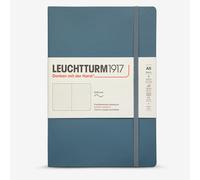LEUCHTTURM1917 363399 Notebook Medium (A5), Softcover, 123 Numbered Pages, Stone Blue, Dotted