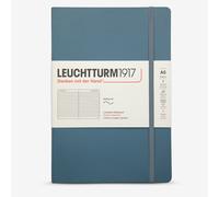 LEUCHTTURM1917 363400 Notebook Medium (A5), Softcover, 123 Numbered Pages, Stone Blue, Ruled