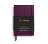 LEUCHTTURM1917 The Official Bullet Journal Edition 2 - Notebook Built for BuJo, Medium A5 204 Pages of 120gsm Paper, with Bujo Pocket Guide (Purple26)