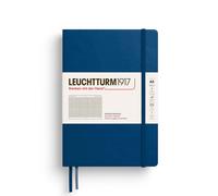 LEUCHTTURM1917 373992 Notebook Medium (A5), Hardcover, 251 Numbered Pages, Indigo, Squared