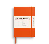 LEUCHTTURM1917 373996 Notebook Medium (A5), Softcover, 123 Numbered Pages, Pumpkin, Plain