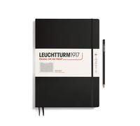 Leuchtturm1917 Classic Notebook - A4+ Master Slim Hardcover, 123 Pages, Black Sq