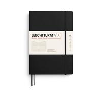 LEUCHTTURM1917 366185 Notebook Composition (B5), Hardcover, 219 Numbered Pages, Black, Ruled