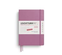LEUCHTTURM1917 Dotted Medium (A5) 372600 Daily Calendar 2026, 12 Months, Dusty Rose, German