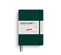 LEUCHTTURM1917 Dotted Medium (A5) 372602 Daily Calendar 2026, 12 Months, Forest Green, German