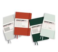 LEUCHTTURM1917 367257 Notebook Medium (A5), Hardcover, 251 Numbered Pages, Forest Green, Squared