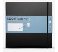 LEUCHTTURM1917 362358 Sketchbook Square (225 x 225 mm), Hardcover, 112 Pages (150 g/sqm), Plain, Black
