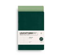 LEUCHTTURM1917 Jottbook Notepad A5, Pack of 2 Notebook, Dotted | Sage & Forest Green, 59 numbered pages, 32 tear-out, coloured page edge