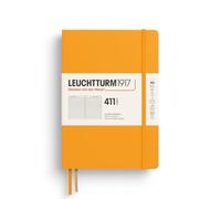 LEUCHTTURM1917 Notebook 411 Medium A5, Hardcover, Lined, Rising Sun | 411 numbered pages, 80 gsm acid-free, thread-bound, opens flat, 160 pages more than standard