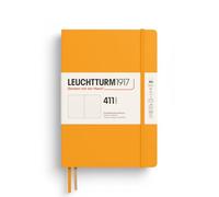 LEUCHTTURM1917 Notebook 411 Medium (A5), Hardcover, Rising Sun, Dotted | 411 numbered pages, 160 pages more than standard, acid-free 80 g/m² paper, Bullet Journal & Diary