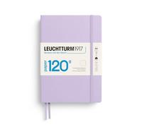 LEUCHTTURM1917 Notebook A5, Hardcover, 120 GSM, Lilac, Dotted | 203 numbered pages, thread-bound, opens flat, expandable pocket, elastic closure, acid-free, Bullet Journal, dotted