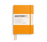 LEUCHTTURM1917 Notebook A5 Softcover, 123 Pages, Lined, Rising Sun | acid-free, 80 gsm cream paper, thread-bound, opens flat, 2 ribbon bookmarks
