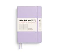 LEUCHTTURM1917 Notebook B6+ Hardcover, 219 Numbered Pages, Lilac | Lined, thread-bound, opens flat, 2 ribbon bookmarks, expandable pocket, elastic closure, acid-free, faux leather