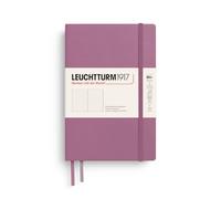 LEUCHTTURM1917 Notebook B6+, Thread Binding, Dotted, Dusty Rose | 219 numbered pages, cream paper, acid-free, expandable pocket and elastic closure