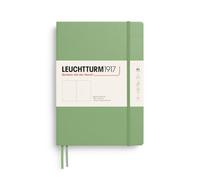 LEUCHTTURM1917 Notebook Composition B5, Hardcover, Plain, Sage | 219 numbered pages, thread-bound, opens flat, 2 ribbon bookmarks, table of contents, expandable pocket