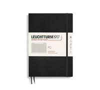 LEUCHTTURM1917 Notebook Composition B5 Softcover Black Squared | 123 numbered pages, thread-bound, opens flat, expandable pocket, acid-free, Bullet Journal