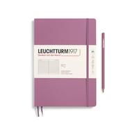 LEUCHTTURM1917 Notebook Composition B5 Softcover, Dusty Rose, Lined | 123 numbered pages, table of contents, 2 ribbon bookmarks, expandable pocket, thread-bound, opens flat, elastic closure
