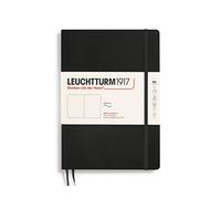 LEUCHTTURM1917 Notebook Composition B5, Softcover, Plain, Black | 123 numbered pages, table of contents, thread-bound, opens flat, 2 ribbon bookmarks, acid-free