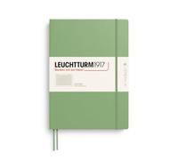 LEUCHTTURM1917 Notebook Master Classic A4+, Hardcover, Squared, Sage | 235 numbered pages, table of contents, 100 gsm paper, thread-bound, opens flat, expandable pocket, 2 ribbon bookmarks