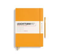 LEUCHTTURM1917 Notebook Master Classic A4+ Rising Sun Dotted | 235 numbered pages, 100 gsm acid-free, thread-bound, opens flat, 2 ribbon bookmarks, fountain-pen friendly