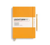 LEUCHTTURM1917 Notebook Master Classic A4+ Squared Rising Sun | 235 numbered pages, table of contents, 100 gsm paper, thread-bound, opens flat, Hardcover, expandable pocket