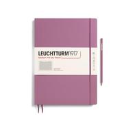 LEUCHTTURM1917 Notebook Master Slim, A4+ Hardcover, Dusty Rose | Squared, 123 numbered pages, 100 gsm cream paper, thread-bound, opens flat