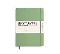 LEUCHTTURM1917 Notebook Master Slim A4+, Hardcover, Plain, Sage | 100 g/m² ink-proof paper, 123 numbered pages, thread-bound, opens flat, table of contents, expandable pocket