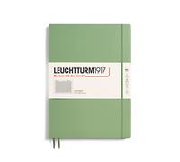 LEUCHTTURM1917 Notebook Master Slim (A4+), Hardcover, Squared, Sage | 123 numbered pages, 100 gsm paper, acid-free, expandable pocket