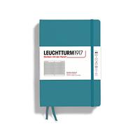 LEUCHTTURM1917 Notebook Medium (A5) Hard Cover 251 Numbered Pages Ocean Squared Ref 365495