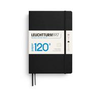 LEUCHTTURM1917 363534 Notebook Medium (A5), Edition 120, Hardcover, 203 Numbered Pages, Black, Ruled with 120g/sqm Paper