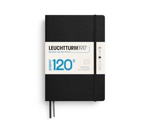 LEUCHTTURM1917 Notebook Medium A5, Hardcover, 120 GSM, Lined | 203 numbered pages, 2 ribbon bookmarks, expandable pocket, table of contents, acid-free
