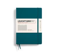 LEUCHTTURM1917 Notebook Medium (A5), Hardcover, 251 Numbered Pages Pacific Green, Squared