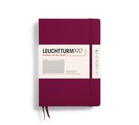 LEUCHTTURM1917 Notebook Medium (A5), Hardcover, 251 Numbered Pages Port Red, Squared