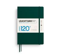 LEUCHTTURM1917 Notebook Medium A5, Hardcover, Dotted, Forest Green | EDITION 120, 120 gsm paper, 203 numbered pages, thread-bound, opens flat, table of contents, 2 ribbon bookmarks