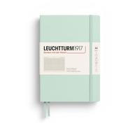LEUCHTTURM1917 Notebook Medium (A5), Hardcover, Mint Green, Squared | 251 numbered pages, thread-bound, opens flat, 2 ribbon bookmarks, expandable pocket, acid-free