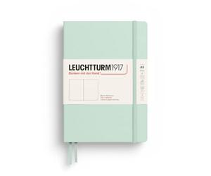 LEUCHTTURM1917 Notebook Medium A5 Hardcover, Plain, Mint Green | 251 numbered pages, thread-bound, opens flat, 2 ribbon bookmarks, table of contents, acid-free