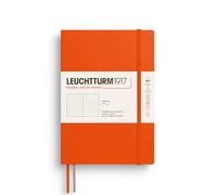 LEUCHTTURM1917 Notebook Medium A5, Softcover, Dotted, Pumpkin | 123 numbered pages, thread-bound, opens flat, cream paper, expandable pocket