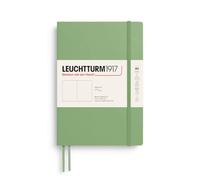 LEUCHTTURM1917 Notebook Medium (A5), Softcover, Plain, Sage | 123 numbered pages, table of contents, thread-bound, opens flat, cream, acid-free