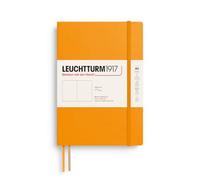 LEUCHTTURM1917 Notebook Medium A5 Softcover, Rising Sun, Plain | 123 numbered pages, 80 gsm acid-free, table of contents, thread-bound, opens flat
