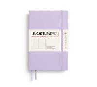 LEUCHTTURM1917 Notebook Paperback B6+, Hardcover, Lilac, 219 Pages | 219 numbered pages, dotted, thread-bound, opens flat, 2 ribbon bookmarks, table of contents, expandable pocket