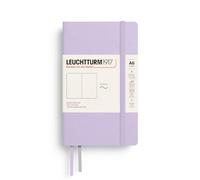 LEUCHTTURM1917 Notebook Pocket A6, Softcover, Plain, Lilac | 123 numbered pages, thread-bound, opens flat, 2 ribbon bookmarks, expandable pocket, elastic closure
