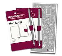 Leuchtturm1917 Pen Loop - Choose Colour & Tinte Ink Refill Envelope (Port Red, 2)