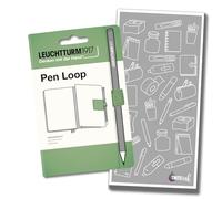 Leuchtturm1917 Pen Loop - Choose Colour & Tinte Ink Refill Envelope (Sage Green)