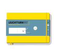LEUCHTTURM1917 Sketchbook Landscape A5 Landscape Format, Hardcover, Lemon | 112 pages drawing card with 150 g/m², plain, thread-bound, opens flat, expandable pocket