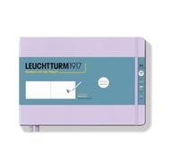 LEUCHTTURM1917 Sketchbook Landscape, A5 Landscape Format, Plain, Lilac | 150 g/m² drawing card, for pencil, Marker, charcoal and pastel, Hardcover, thread-bound, acid-free