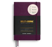 LEUCHTTURM1917 The Official Bullet Journal Edition 2 - Notebook Built for BuJo, Medium A5 204 Pages of 120gsm Paper, with Bujo Pocket Guide (Purple26)