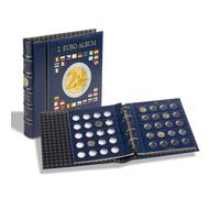 LEUcHTTURM1917 Vista coin Album for 2-Euro coins (4 Neutral Sheets) incl slipcase Blue