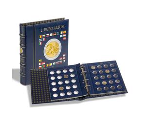 LEUcHTTURM1917 Vista coin Album for 2-Euro coins (4 Neutral Sheets) incl slipcase Blue