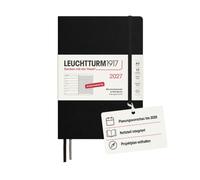 LEUCHTTURM1917 Week to View Diary & Notebook 2027 A5, Black | Hardcover, 144 pages, acid-free 80 g/m² paper, w t-a-glance with notes page